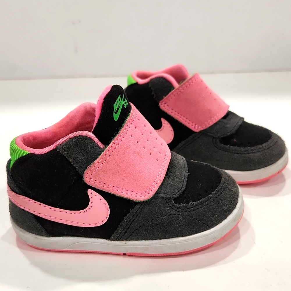 Nike Mavrk Mid 3 SMS TD 525126-063 Black Gray Pink Girl's Sneakers 4C